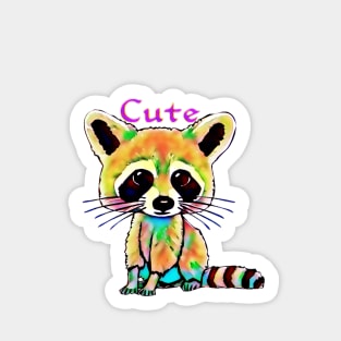 Cute Raccoon Sticker